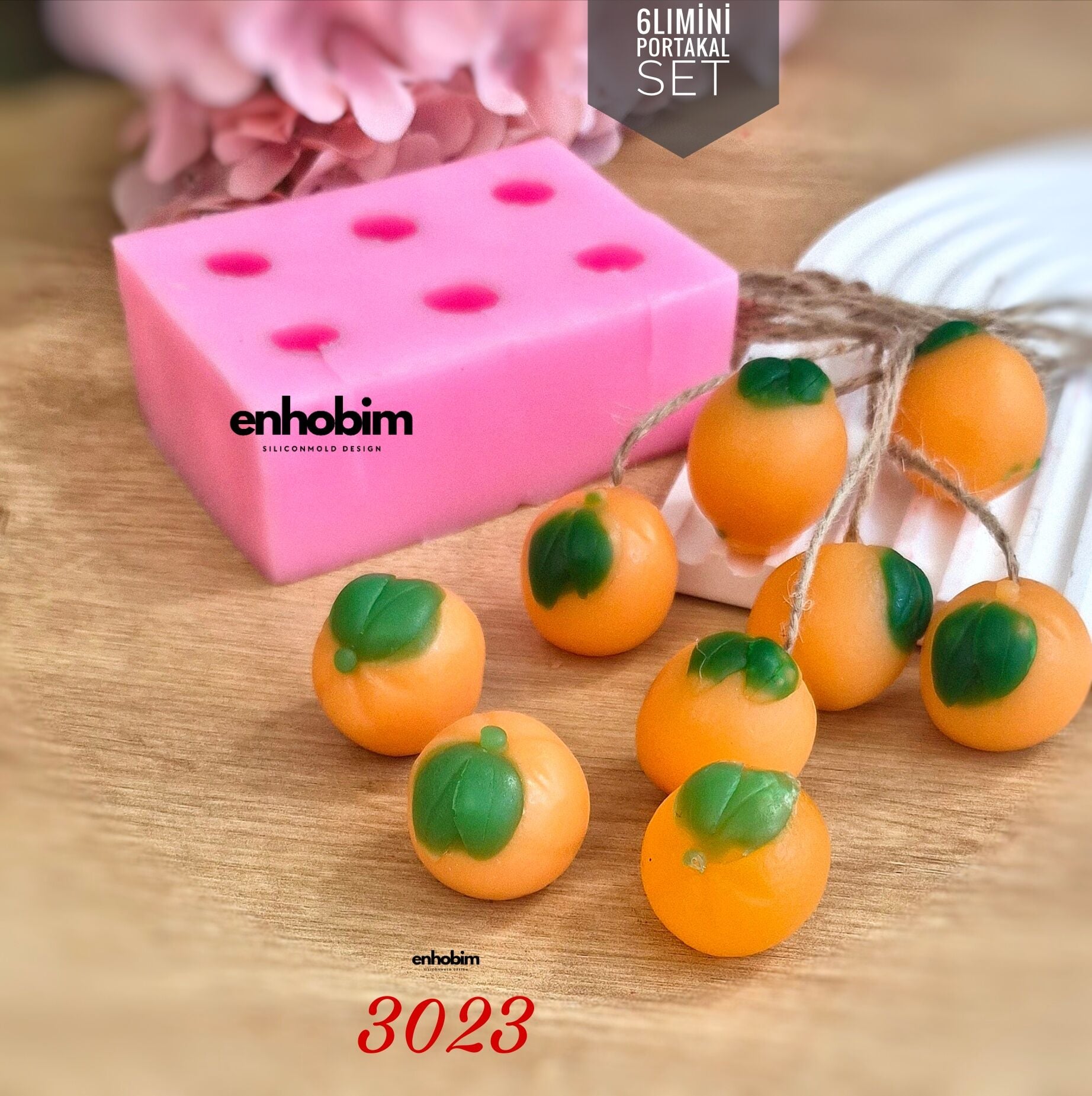 Portakal 6lı Set Silikon kalıp