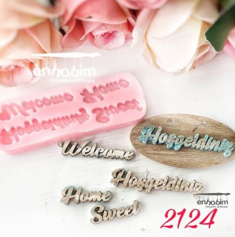 Hoşgeldiniz  welcome  etiket silikonkalıp