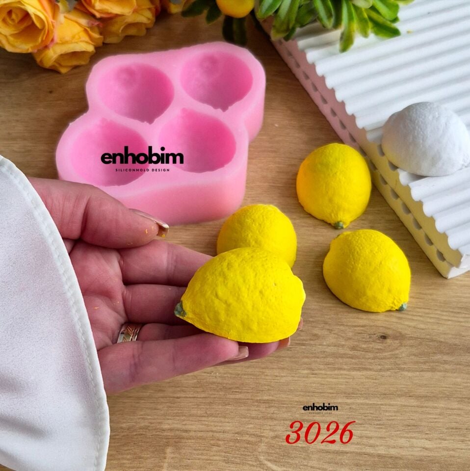 4lü Set Yarım Misket Limon Silikon Kalıp