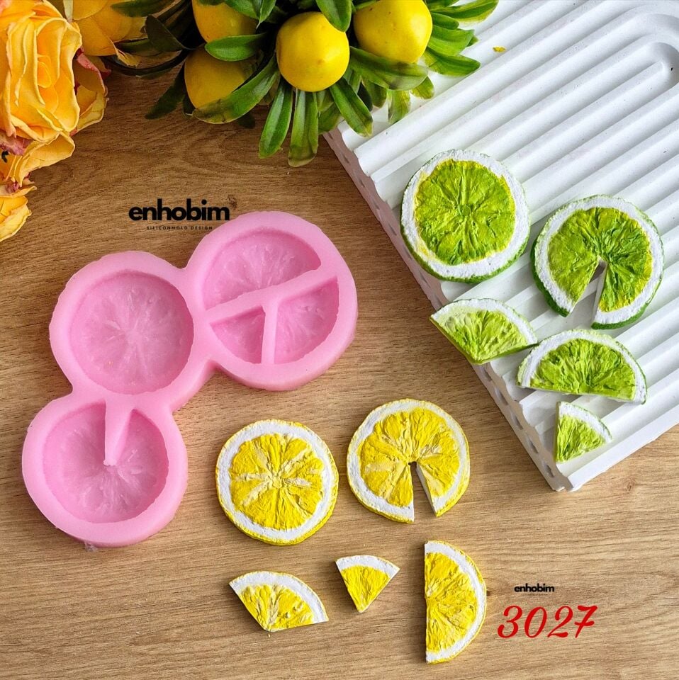 5 parça Set Dilim Limon Silikon Kalıp