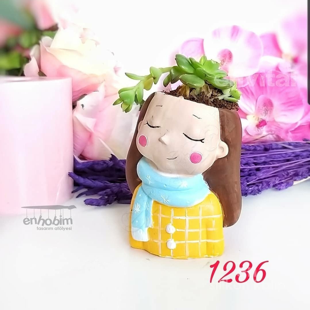 Kız saksı silikon kalıp