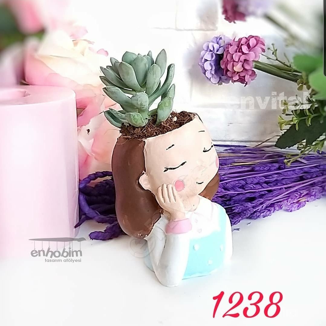 Kız saksı silikon kalıp