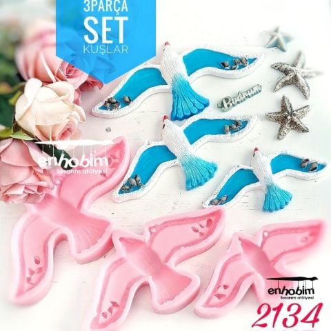 Kuş Set Yazlık Silikon Kalıp