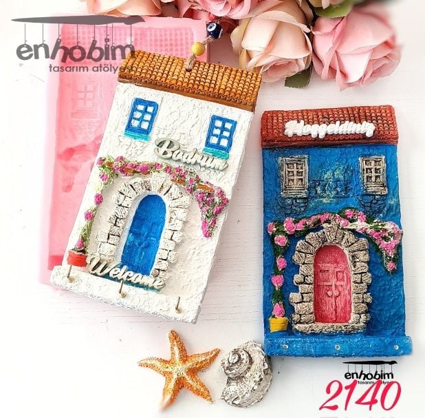 Bodrum evi anahtarlik duvar süsü silikonkalıp