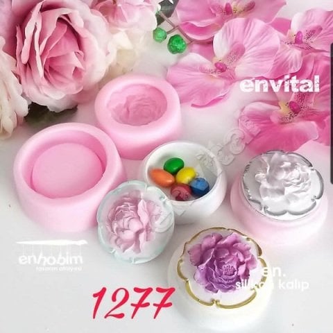 Gül kapak kutu silikon kalıp